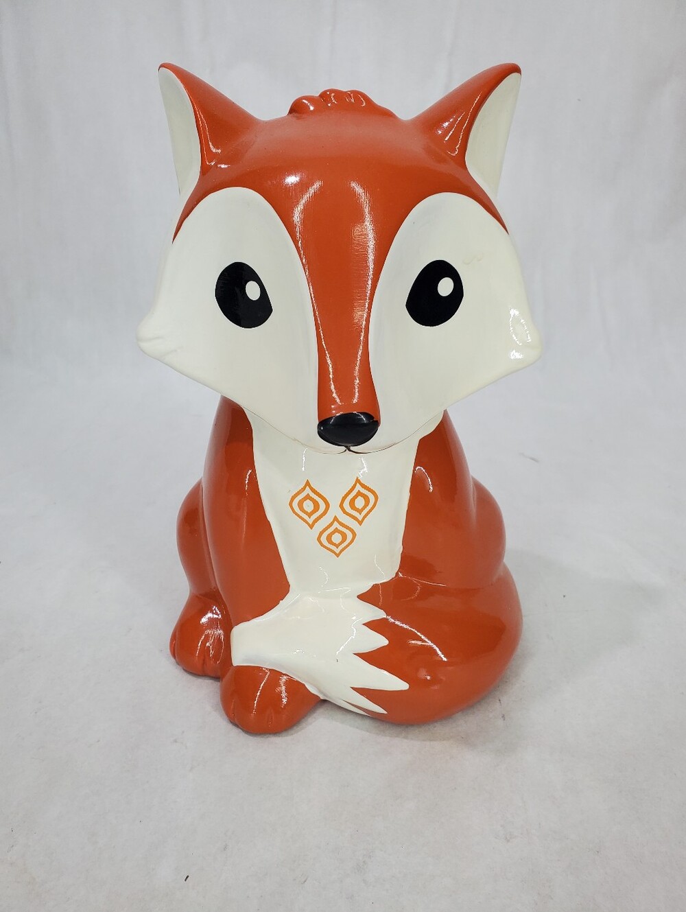 FAB Starpoint Red Fox 9” Tall Ceramic Coin Piggy Bank